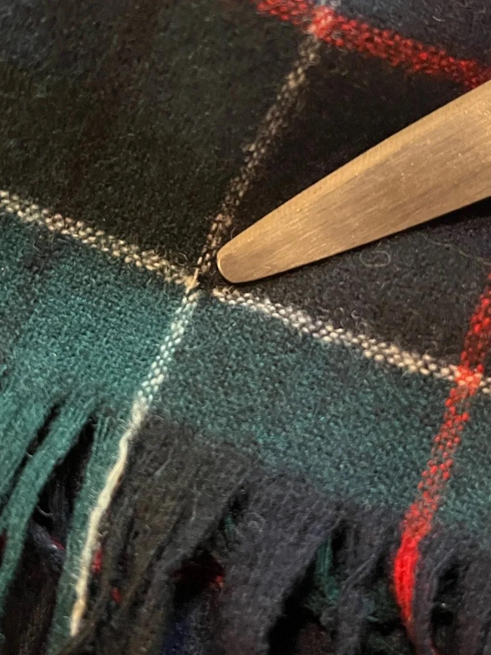 Vintage Pendleton Wool Plaid Scarf